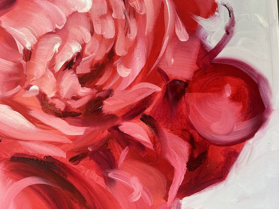 Red peonies