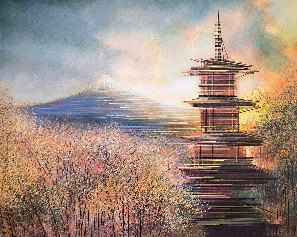  Japan, Tokyo At Sunset By Marc Todd, 30 X 24, Artwork For Sale On Artfinder