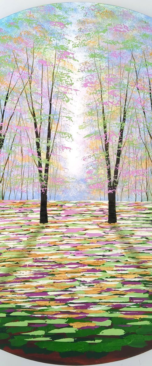 Rose and Apple Blossom Glade by Amanda Horvath