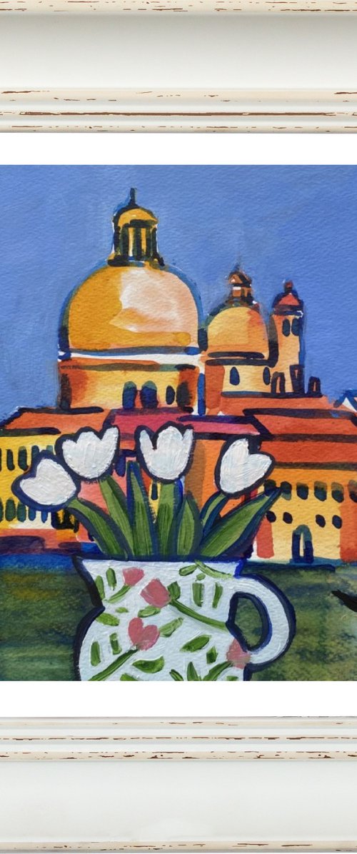 White Tulips in Venice II by Jan Rippingham