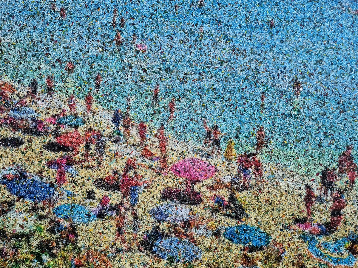 Impressionistic Collage , Snow Is Quite Gone Down (713) By Alessio Mazzarulli, 39 X 30, Artwork For Sale On Artfinder