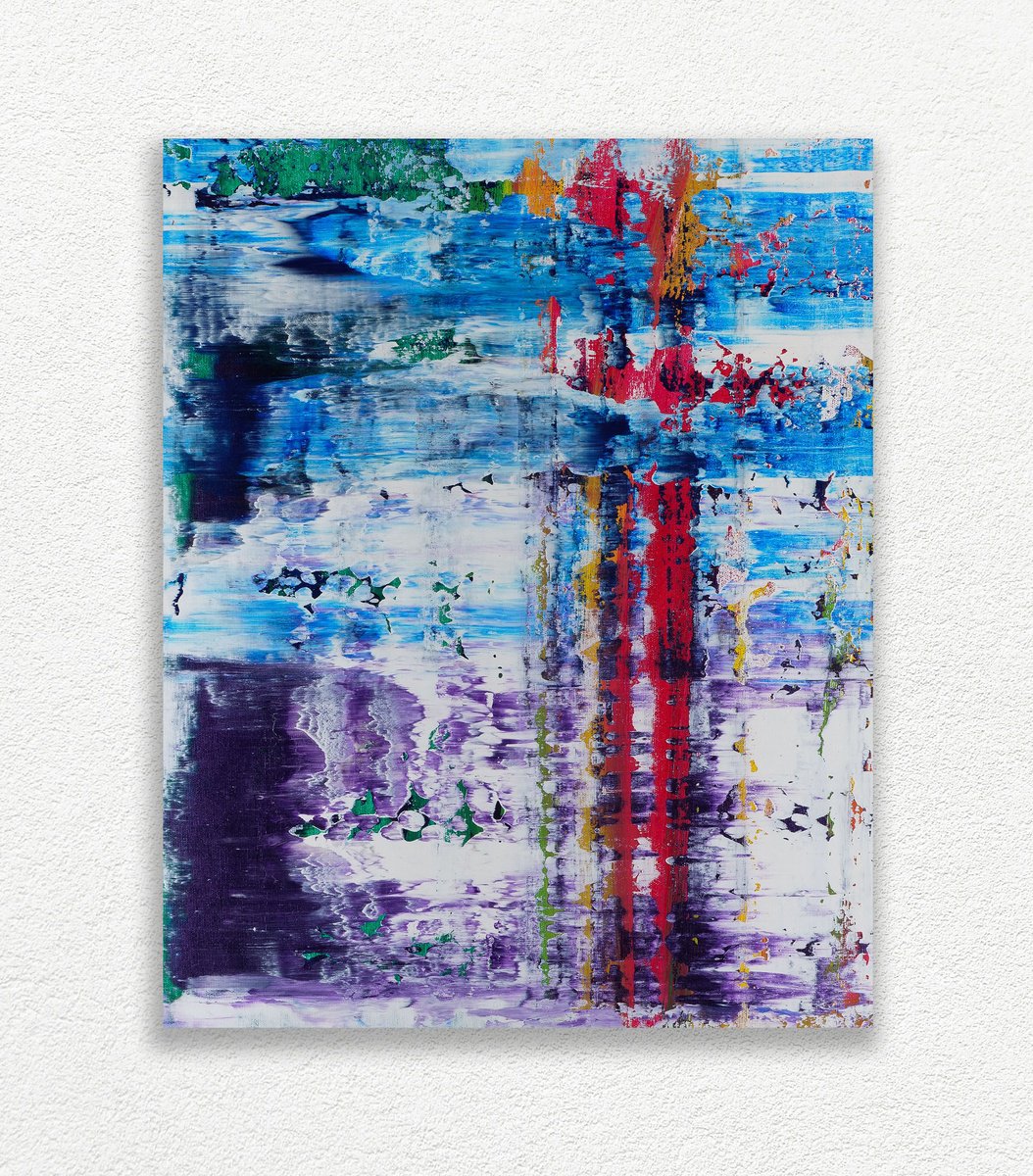 Abstract Acrylic Painting By Vadim Shamanov, 18 X 23", Little Memories I, Original Artwork