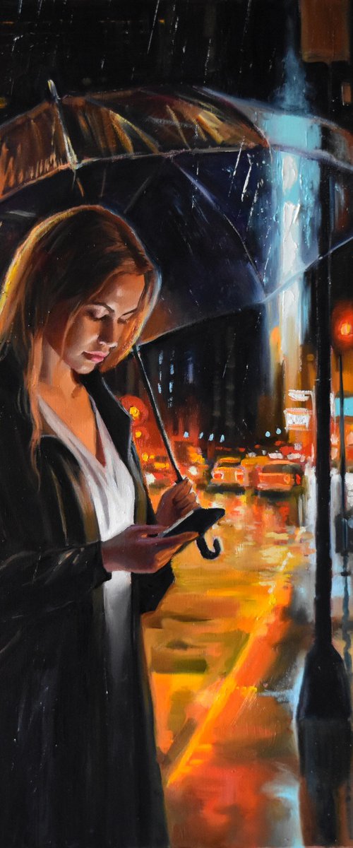 A rainy evening in the city by Serghei Ghetiu