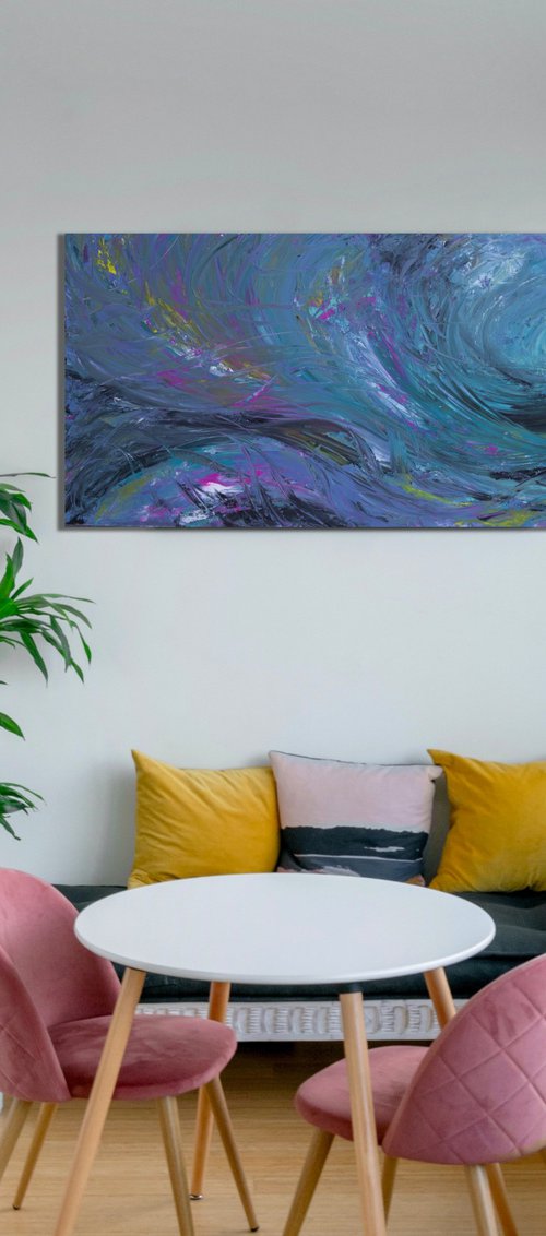 Touche de tempête, 100x50 cm by Davide De Palma