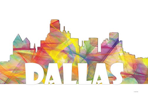 Dallas Texas Skyline MCLR2 by Marlene Watson