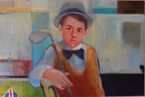 boy in hat by Anna  Wojciechowska