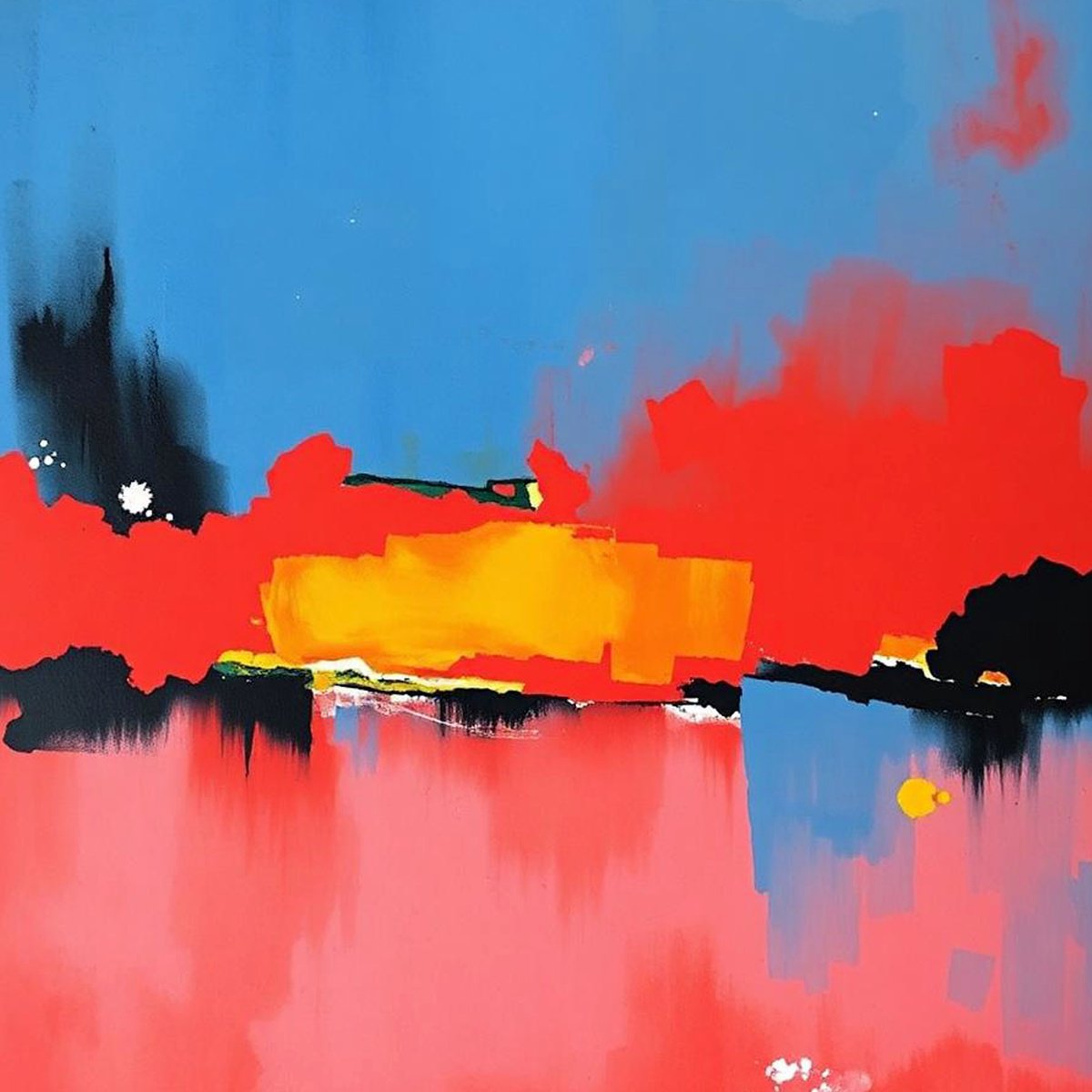 Abstract Giclee Print By Alessandro Butera, 35 X 35, Inner Horizon, Original Artwork