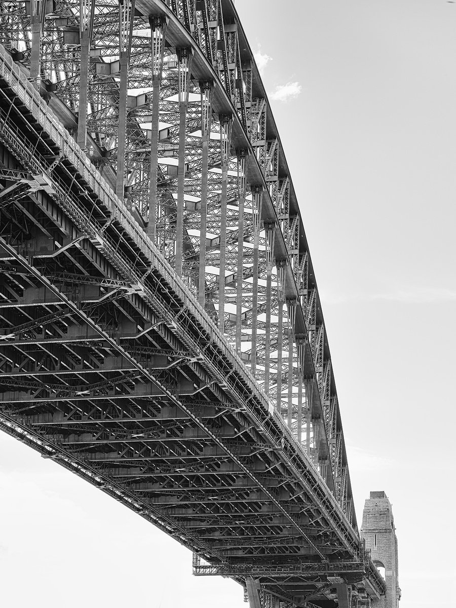 Photorealistic Cityscapes Photograph By Nick Psomiadis, 35 X 47", Steel Sonata, Original Artwork