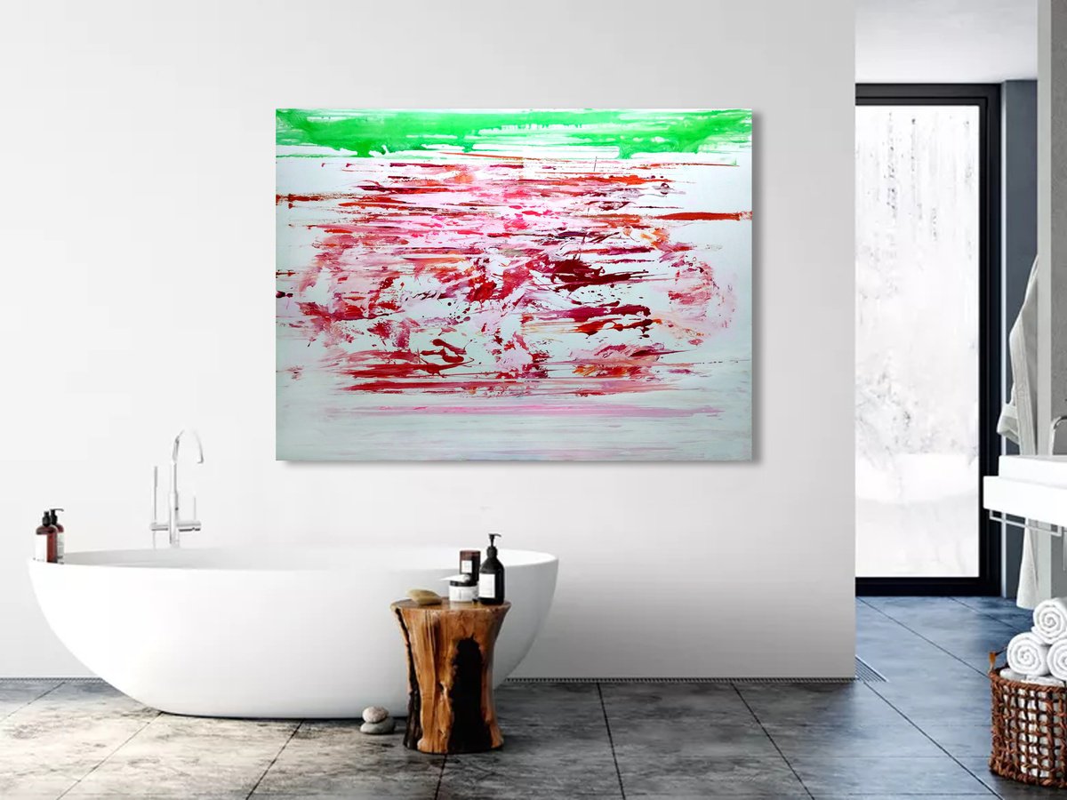 Extra large 160x120 abstract painting Paganini by Veljko Martinovic