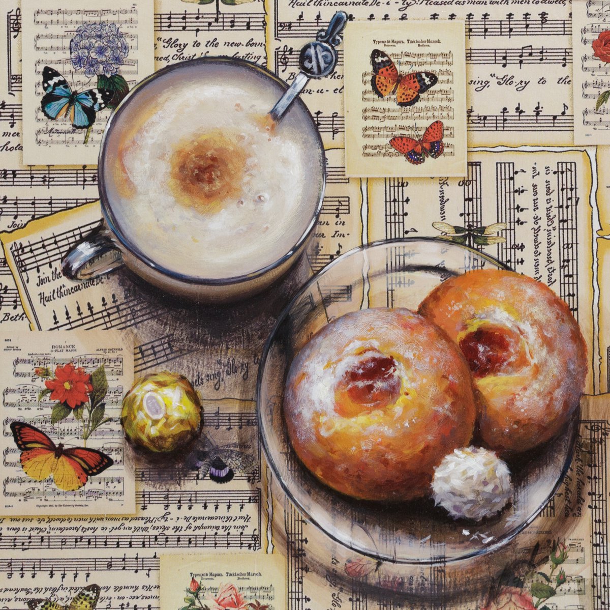 Coffee and biscuit by Natalia Kakhtiurina