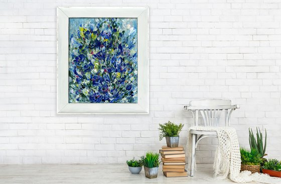 Flowering - Framed Floral Painting by Kathy Morton Stanion