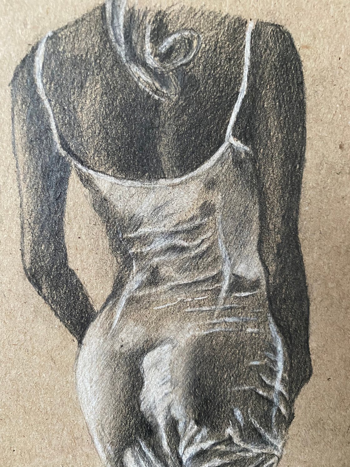 Faceless Woman Draws Underwear Sketches. Close-up Of Fashion