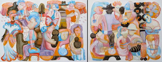 The Waiting Room (two paintings)