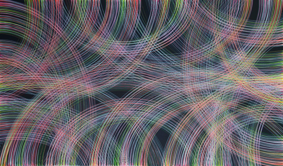 Abstract Acrylic Painting By Tingqun Zhang, 65 X 39", 2016.8.21, Original Artwork