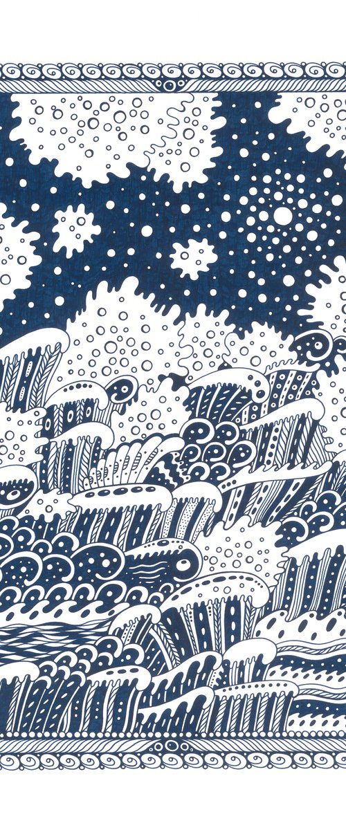 Surreal Pattern n.36 - Sea Waves by Veronika Demenko