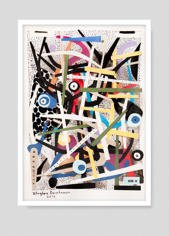 Untitled - abstract colour paper collage