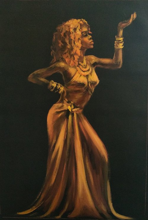 Black and Gold series Woman Grace by Anastasia Art Line