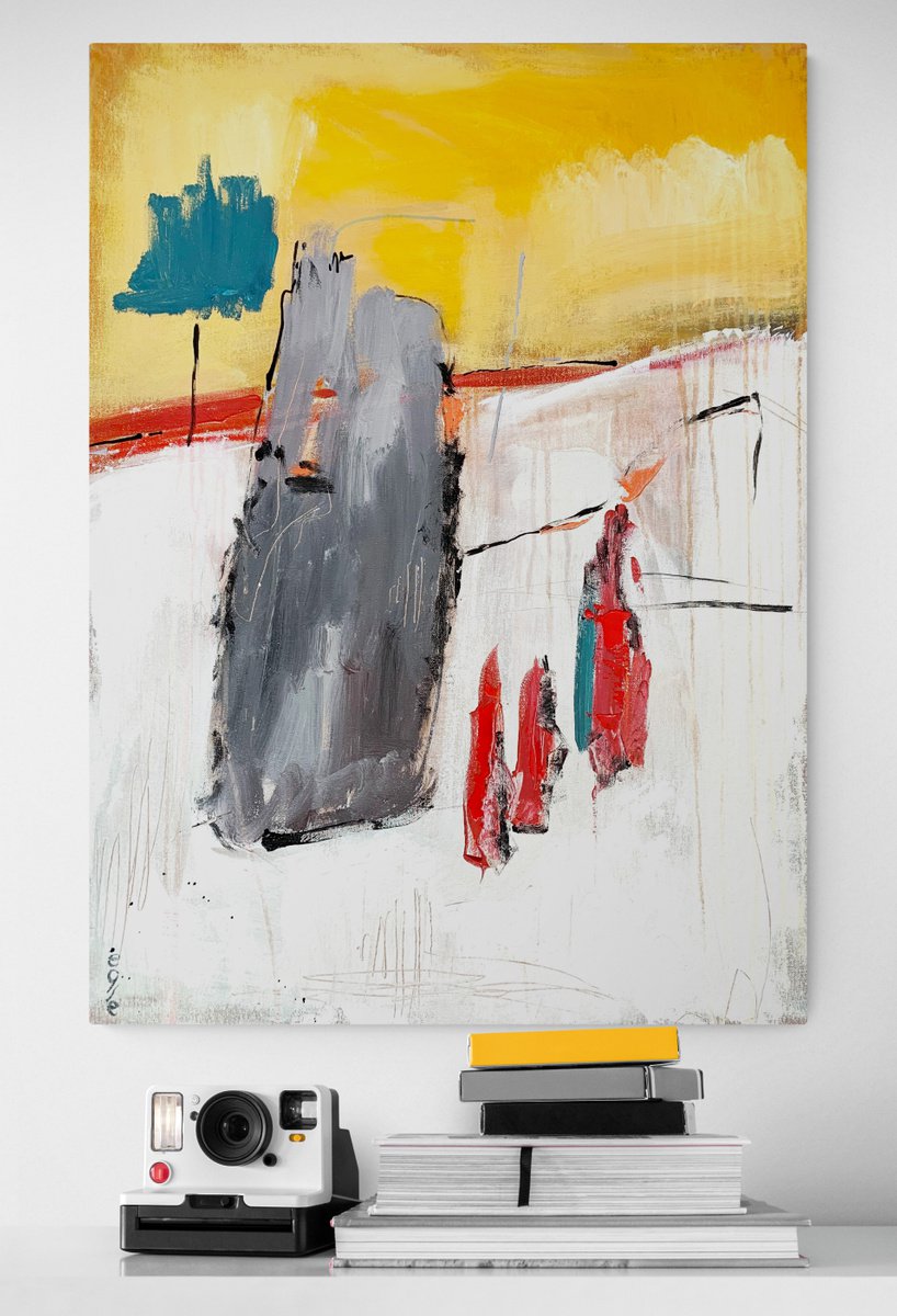 Organic Abstract Acrylic Painting By Egle Kurlianskaite, 24 X 31, Walkers, Original Artwork