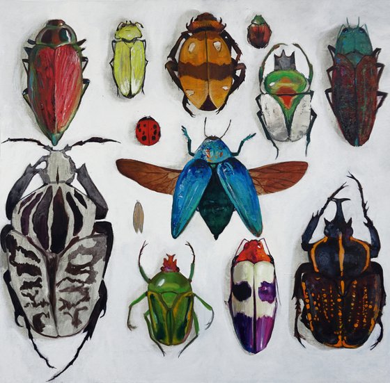 "Entomological insect collection №1" Painting by Anastasia Balabina Original oil painting