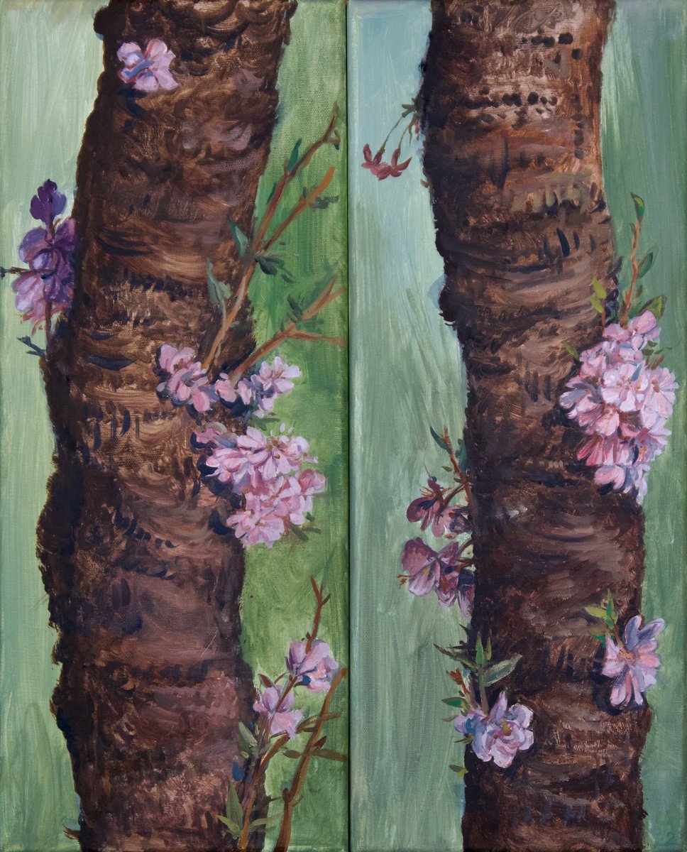 Green Renaissance I & Ii (Diptych) By Anastasia Chernysheva, 16 X 20, Artwork For Sale On Artfinder