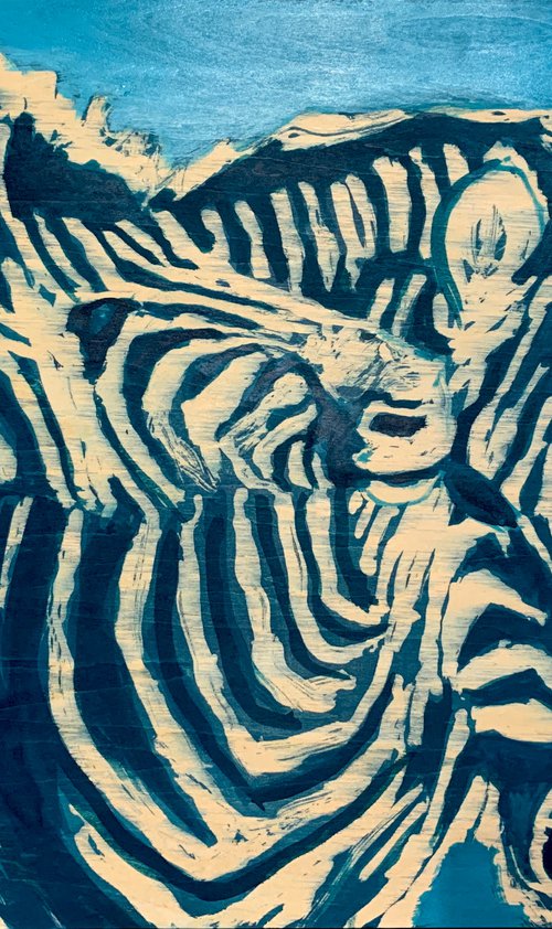Two Zebras by Ryan  Louder