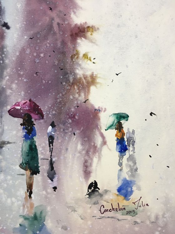 Watercolor “Moody nature”