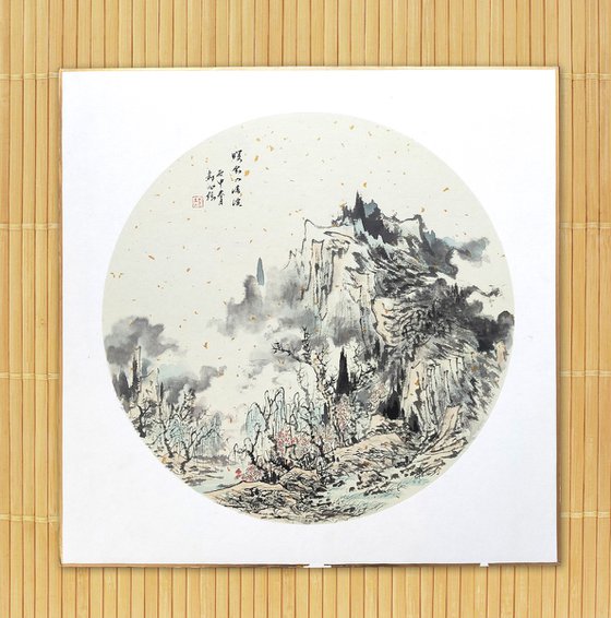 XUAN ART - Chinese landscape painting 43*43cm - 06