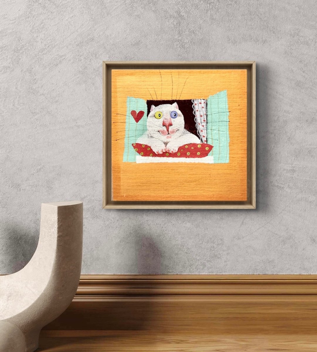  Sweet Dreams, Series Of - Three Cat Stories - ? By Arinika Stratievsky, 4 X 4, Artwork For Sale On Artfinder