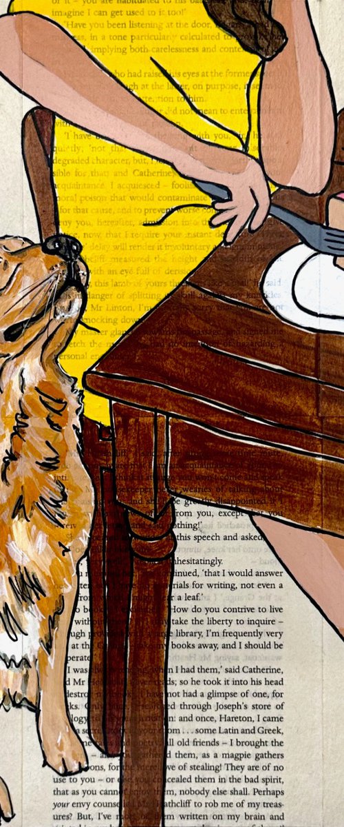 Dog Days Coffee and Cake 30cm x 30cm by DEBORAH LANG