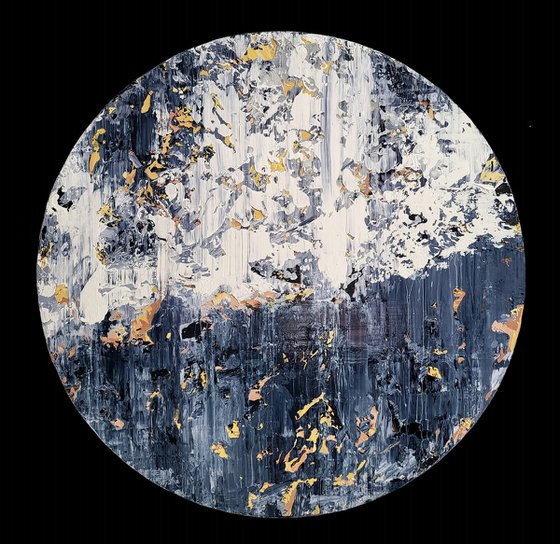 120x120cm. Circular abstract painting / Abstract 22110