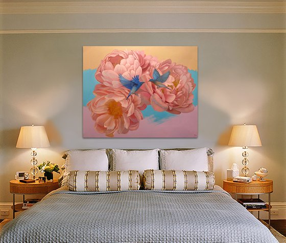 Peonies large bloom 120*100cm