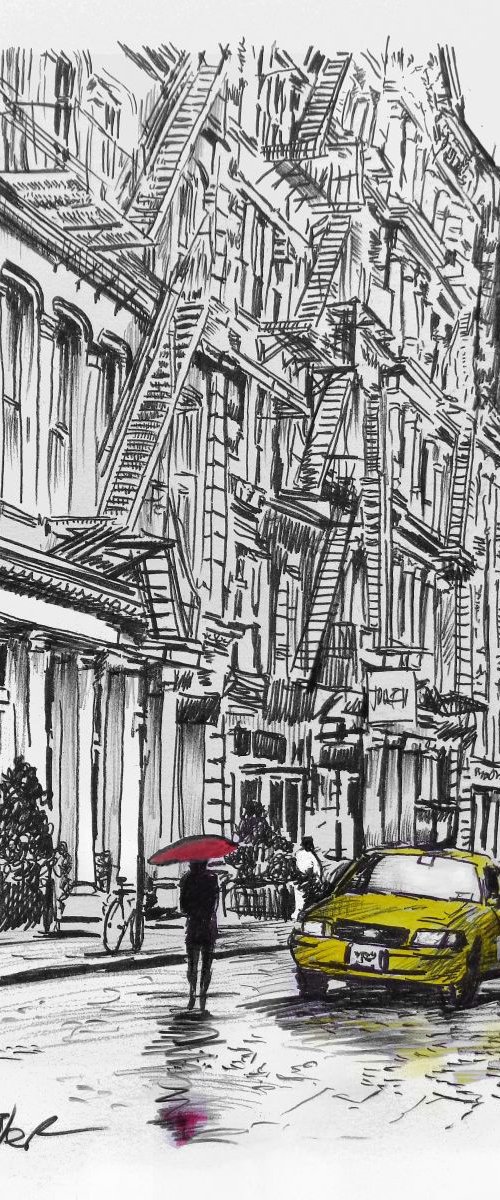 FIRE ESCAPES STUDY by Loui Jover