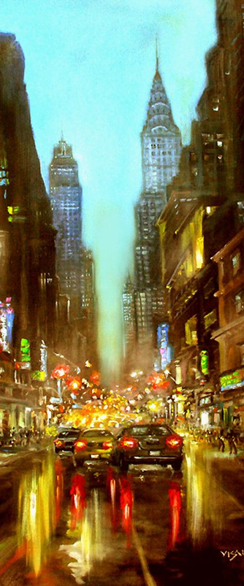 New York City Lights 2, 24x36 inches by Vishalandra Dakur