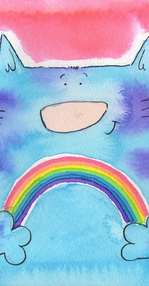 Rainbow Cat 1 by Steve John