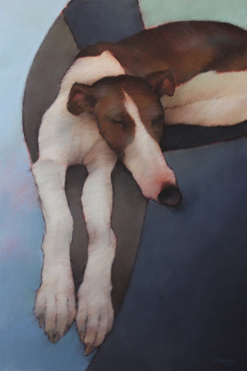 Sleeping Greyhound by Nicholas Robertson