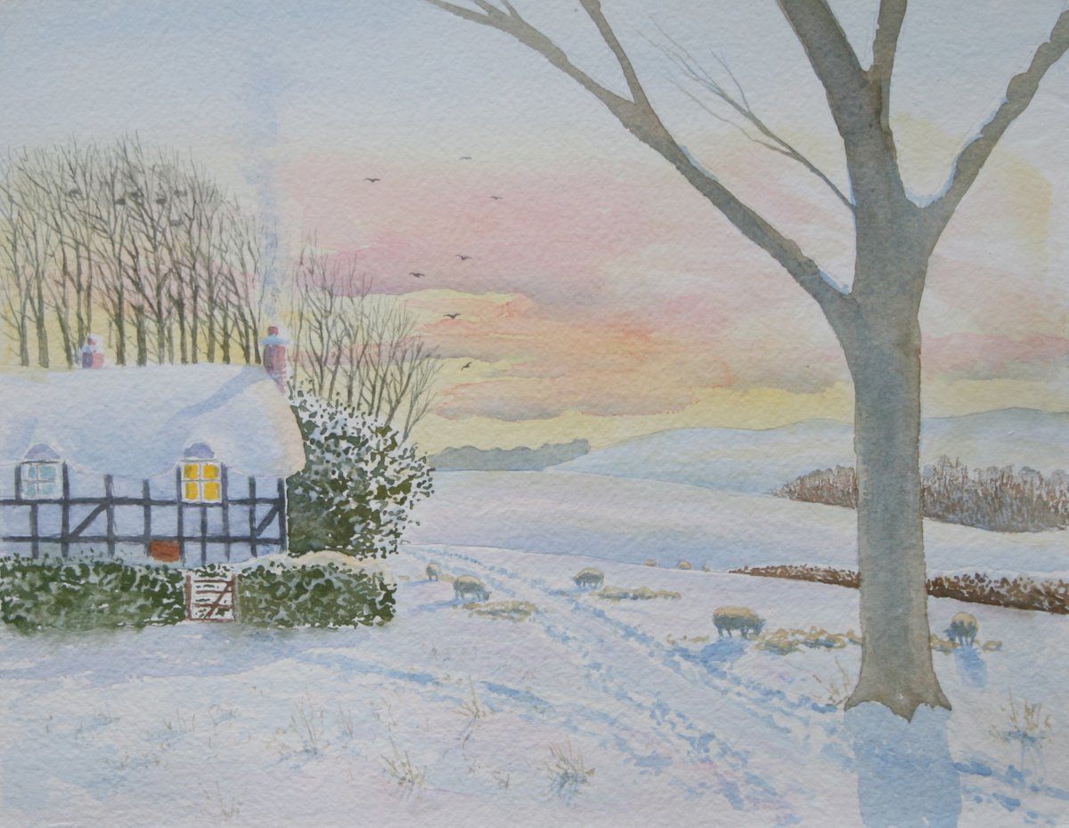 Winter evening by John Horton