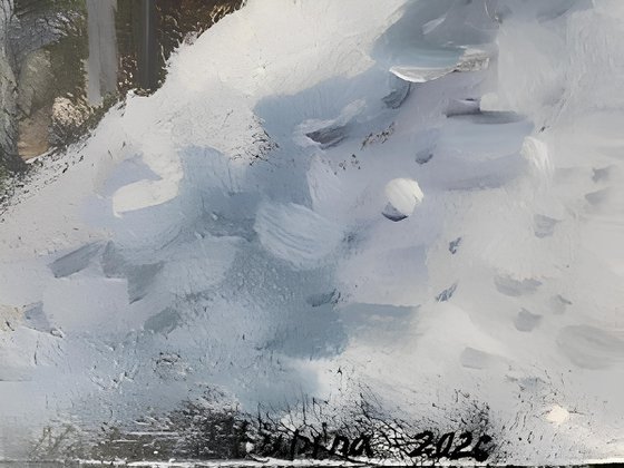 Snowy evening in Bergen