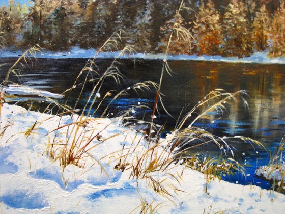 Winter River Landscape