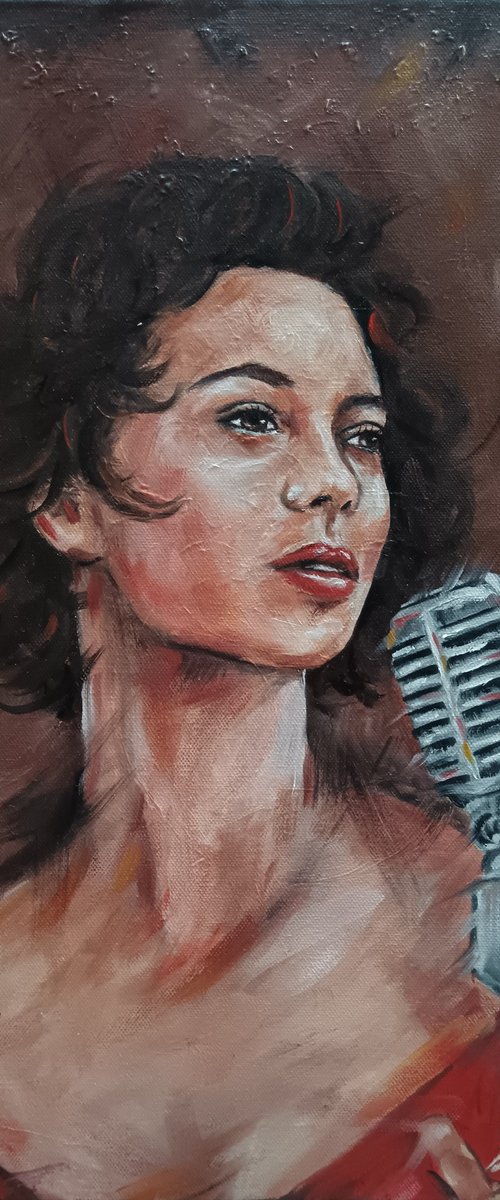 Woman singer by Mateja Marinko