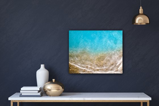 Teal Waves #26 Seascape Painting