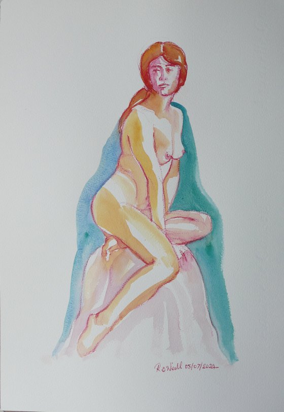 Seated female nude