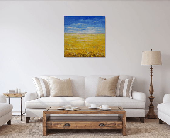 Yellow Field 80x80cm