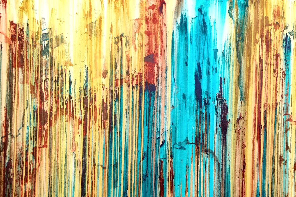 Abstract Acrylic Painting By Carla Sa Fernandes, 47 X 31, The Emotional Creation #401, Original Artwork