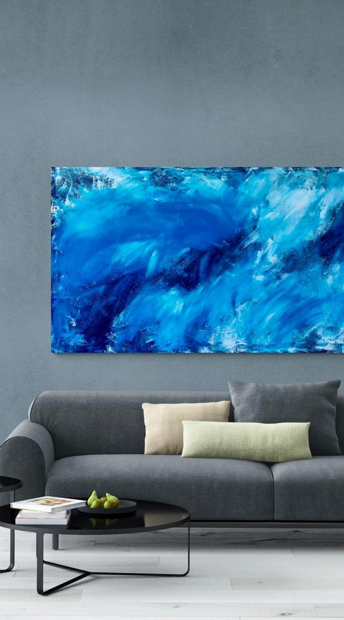 Atlantic crossing No. 5221 Abstract blue by Anita Kaufmann