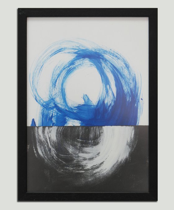 Diptych - Art on Paper - Incl Frame - Dreamwave Black - 25J