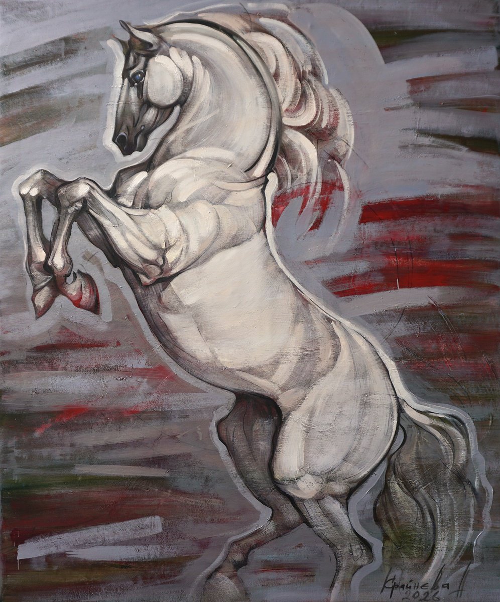 White Ferrari By Anastasiia Kraineva (Masniuk), 39 X 47, Artwork For Sale On Artfinder