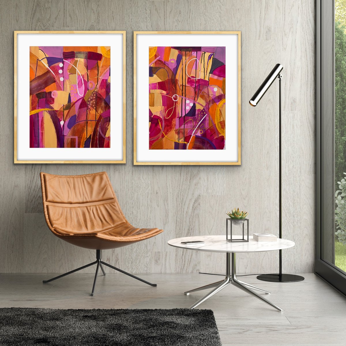 Look at Us Now- (Diptych) by Rashna Hackett