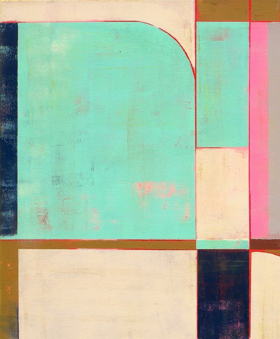 Circle in Circle Mint Square