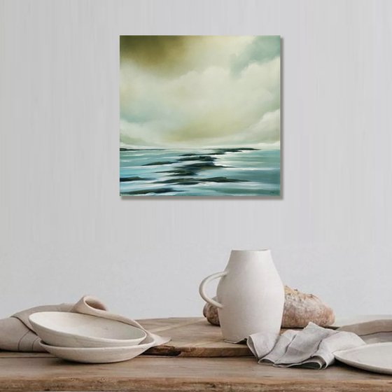Passing Through - Original Seascape Oil Painting on Stretched Canvas
