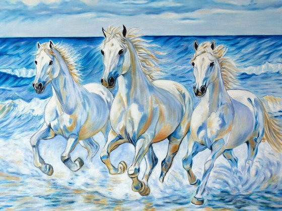 THREE WHITE HORSES
